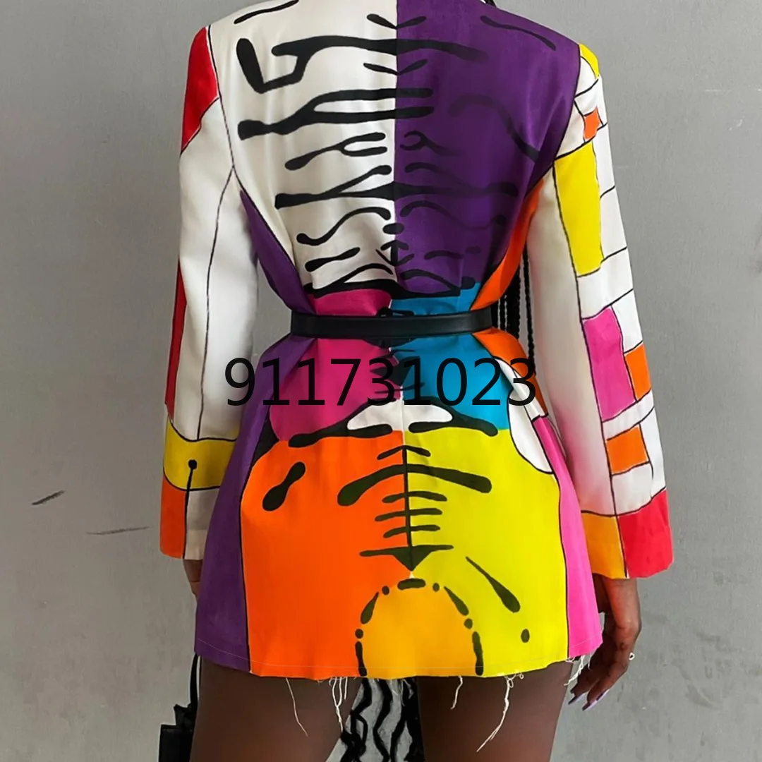 Африканский Блейзер Дашики для женщин повседневное приталенное пальто с длинным