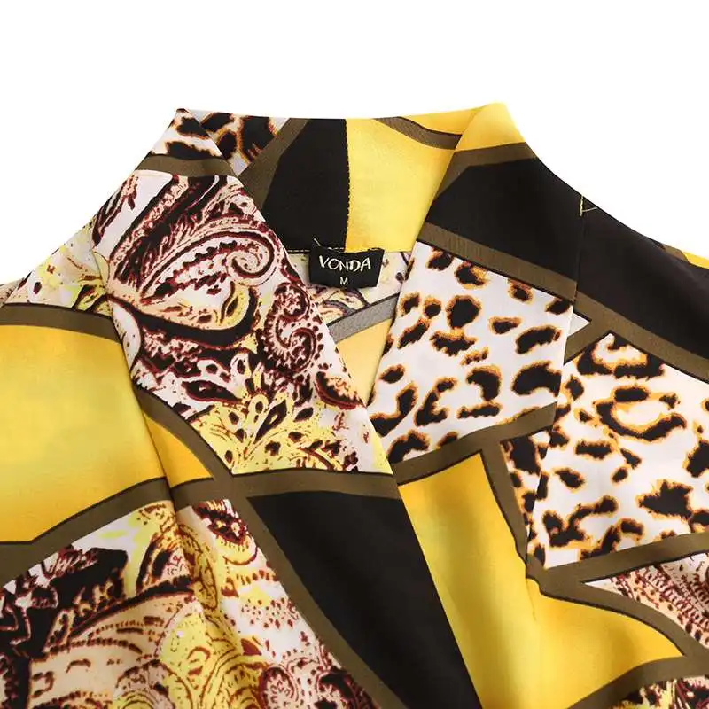 Элегантное Длинное Платье Макси 2022 VONDA женские платья с рукавами-фонариками и