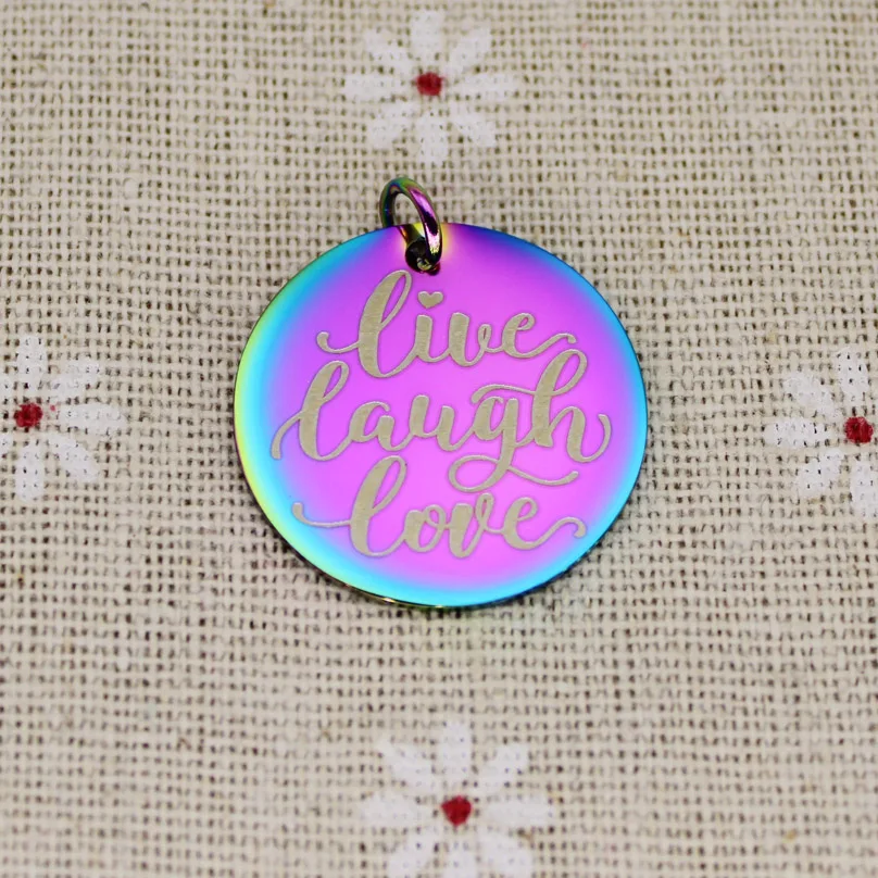 Подвеска из нержавеющей стали с лазерной гравировкой в виде смеха|Шармы| |