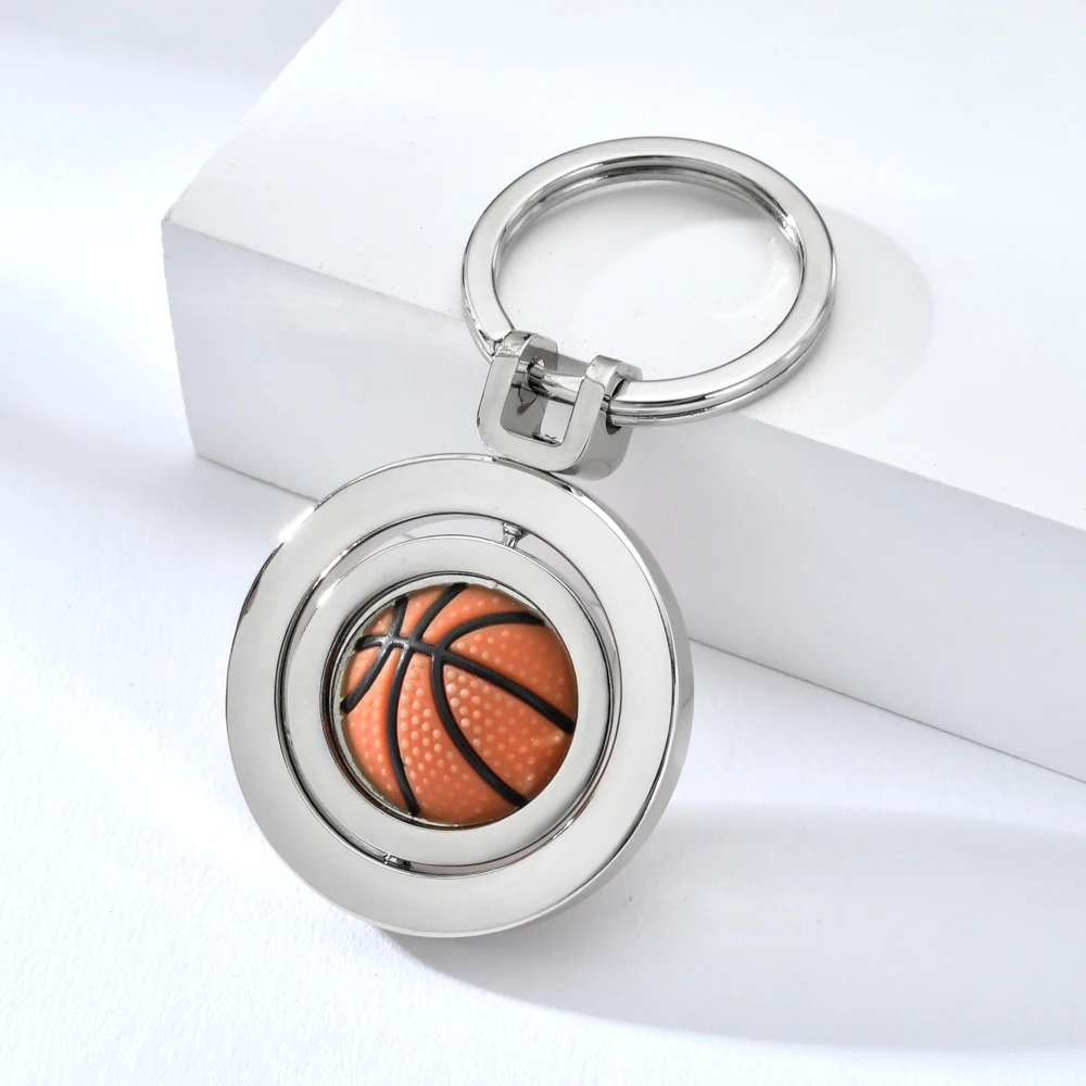 Крутой Вращающийся брелок для ключей Мини-футбола мужчин яркий баскетбола