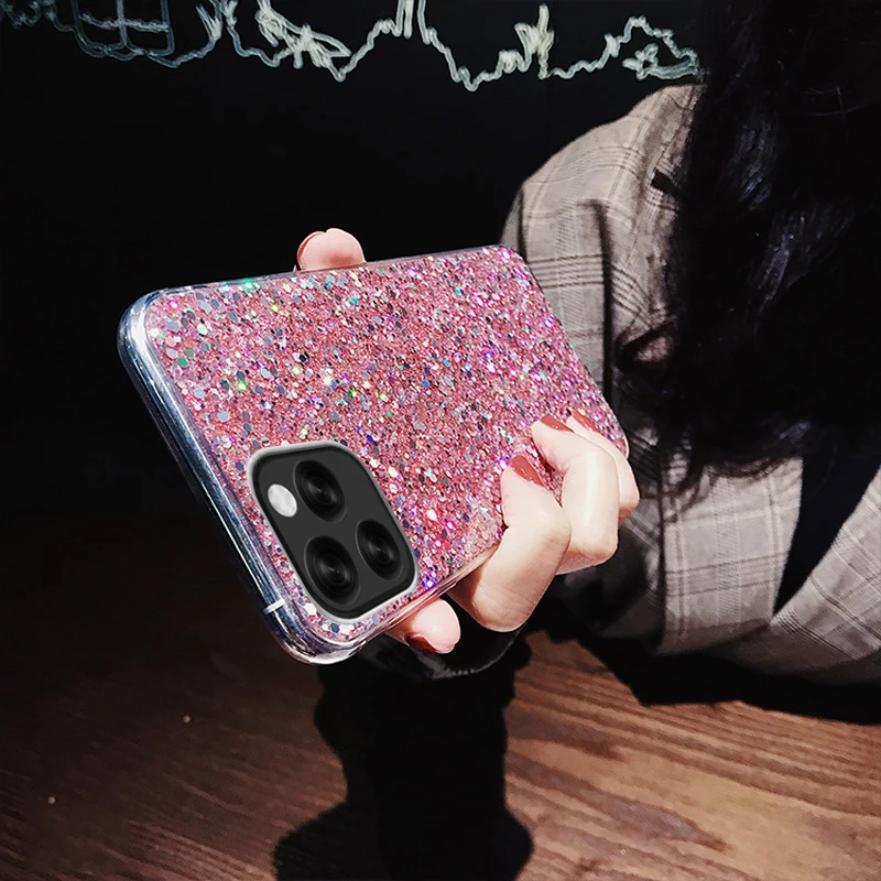 Блестящий Мягкий чехол для iphone 11 Pro 2019 блестящий с бриллиантами max XR XS 8 7 6Plus