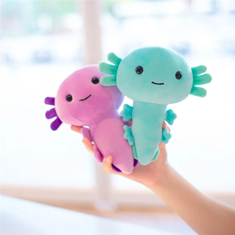 

20CM New Kawaii Axolotl Plush Toy Cartoon Cute Animal Stuffed Plushie Doll For Kids Birthday Christmas Halloween Gifts