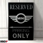 Металлический жестяной знак Mini Cooper для парковки, настенный постер для украшения дома, гаража, пещеры, паба, бара, (20 см х 30 см)