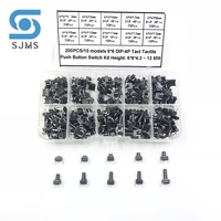 10 models 66 tact tactile push button switch kit height 664 3 5 13 mm dip 4p micro switch 6x6x5 6 7 key switch for arduino