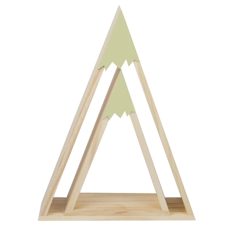 Деревянная треугольная настенная рама сделай сам настенные книжные полки для
