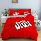 Комплект постельного белья с музыкальными нотами, с вращающимся музыкальным принтом, пододеяльник, пододеяльник с музыкальной тематикой для детей, мальчиков, девочек, подростков