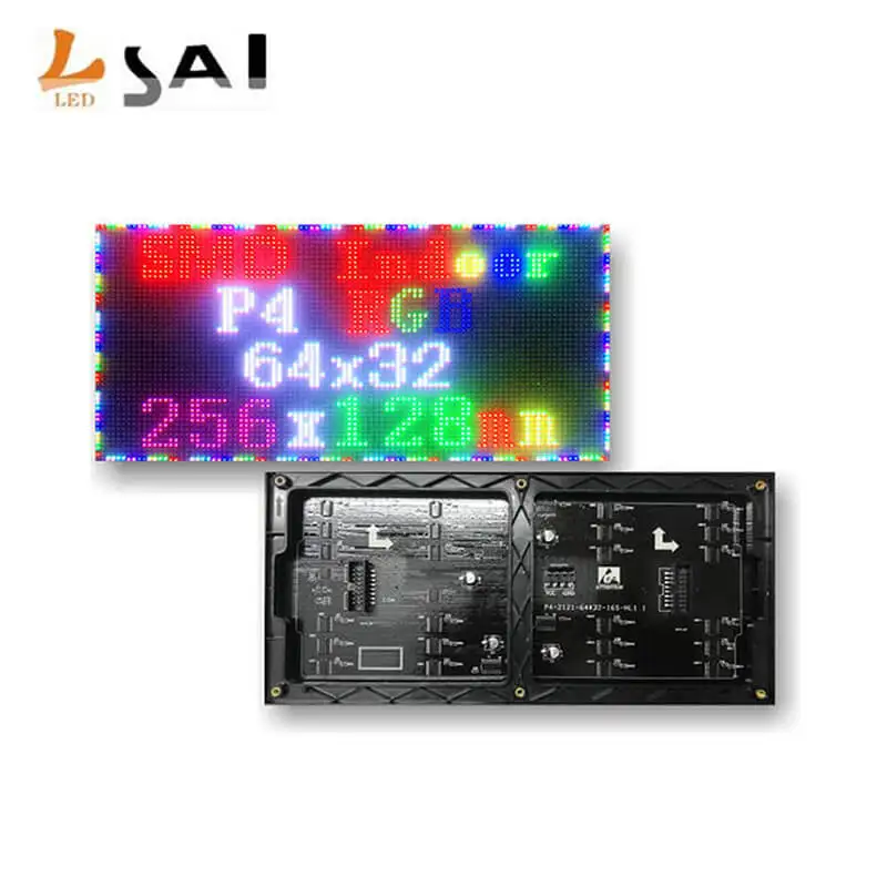 Промоакция LianSai, Hd P4 комнатный Smd2121 полноцветный светодиодный дисплей, модуль 256*128 мм, 1/16 сканирование, внутренний P4 Rgb светодиодный модуль ... от AliExpress WW