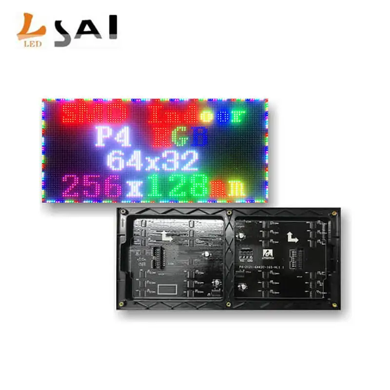 

Промоакция LianSai, Hd P4 комнатный Smd2121 полноцветный светодиодный дисплей, модуль 256*128 мм, 1/16 сканирование, внутренний P4 Rgb светодиодный модуль ...