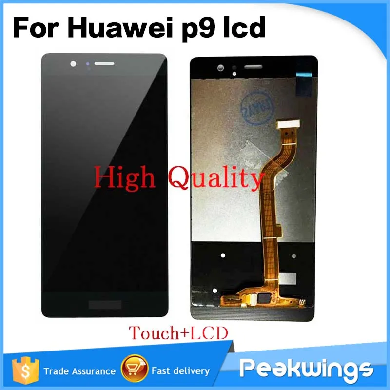 5 2-дюймовый ЖК-дисплей качества AAA для HUAWEI P9 с тачскрином в сборе ЖК-экран EVA-L09 |