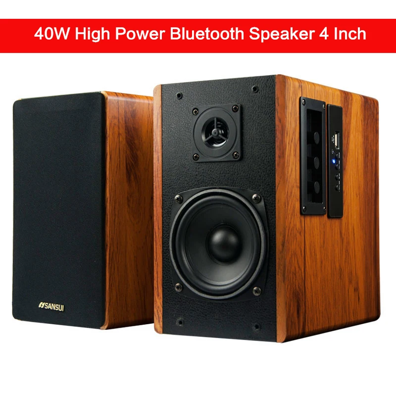 

40W 4 Inch High Power Bluetooth Speaker Home Multimedia Computer Audio HiFi Enthusiast Subwoofer Speaker Bookshelf Desktop Audio