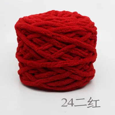 24 second red 400 г = 4 шт модная кашемировая пряжа для вязания, красивая шапка, шарф, свитер, обувь, гигантское шерстяное одеяло - Цвет: 24 second red