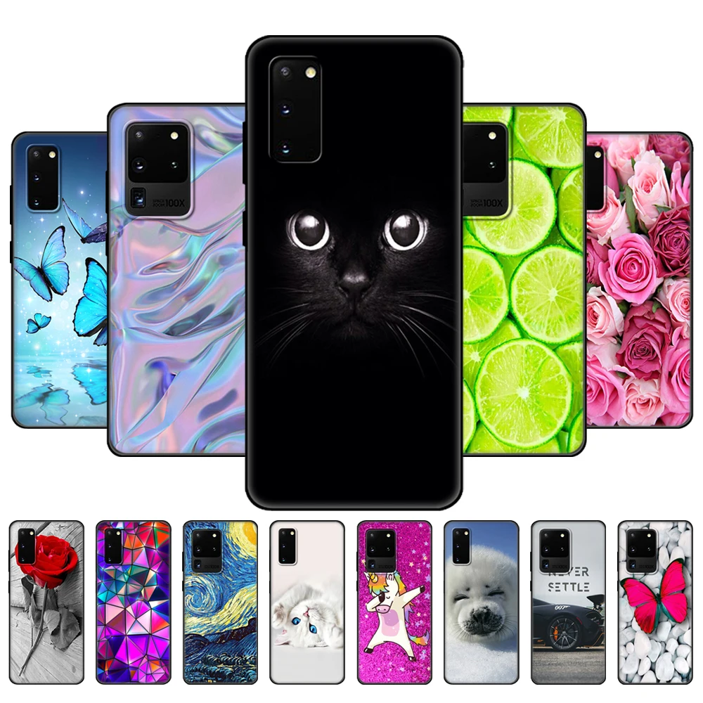 

For Samsung Galaxy S20 Case For Samsung S20 PLUS S20 Ultra S20 FE Cases Silicon TPU Phone Cover GalaxyS20 S 20 + black tpu case