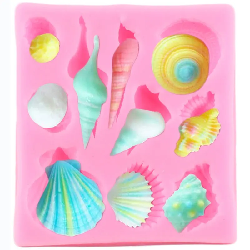 Форма раковины помадки силиконовая форма для кухни выпечки шоколадные