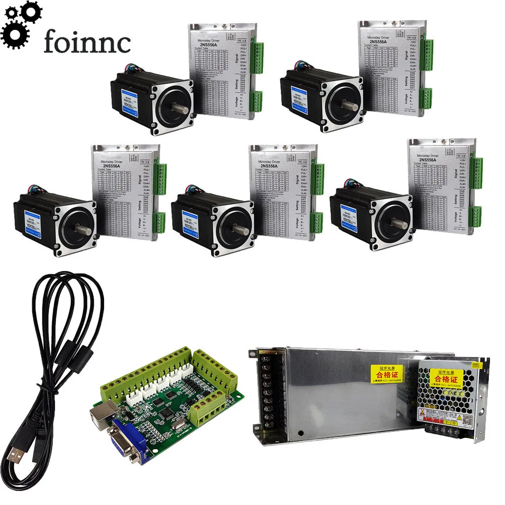 Контроллер оси cnc5 cnc kit USB Mach3 карта управления движением 2NS556A Драйвер шагового