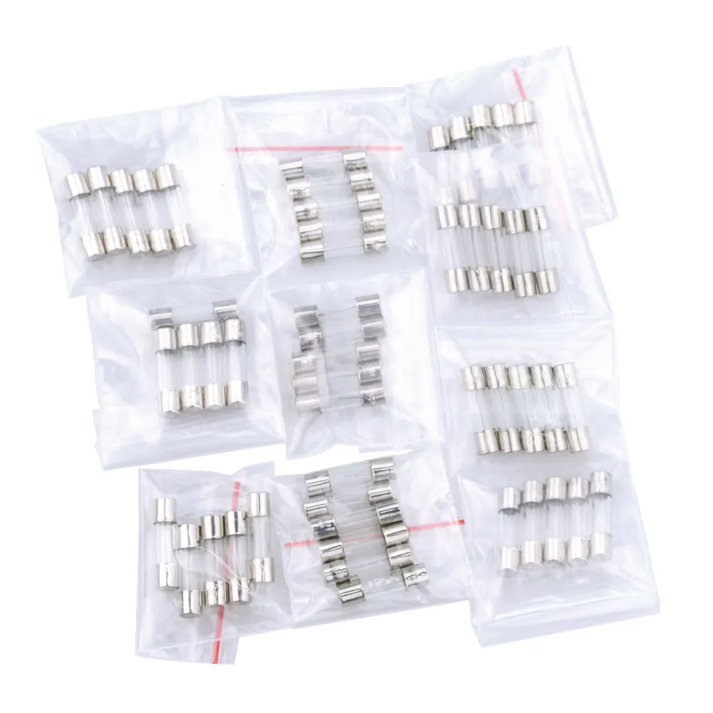 

50PCS/Lot 10 Kinds 5x20mm Fast Glass Fuse Kit In Package 0.5A 1A 2A 3A 4A 6A 7A 8A 10A 15A 250V 5*20mm Insurance Tube Package