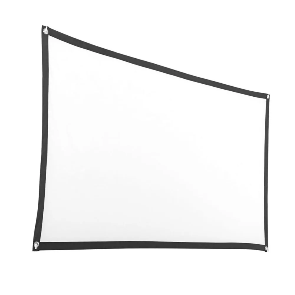 

72inch Projection Screens 3D HD Wall Mounted Projection Screen Canvas LED Projector for Home Theater Projection Screen