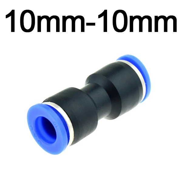 10mm-10mm Воздушный Пневматический 10 мм 8 мм 6 мм 12 мм 4 мм 16 мм OD шланг Труба одно касание толчок в прямые газовые фитинги Пластиковые быстрые разъемы фитинг - Цвет: 10mm-10mm