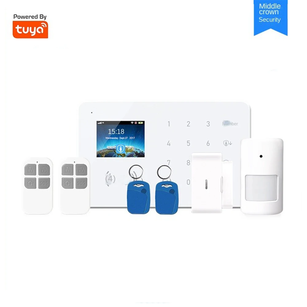 

Беспроводная GSM-сигнализация Tuya с ЖК-дисплеем и сенсорной клавиатурой, 4G