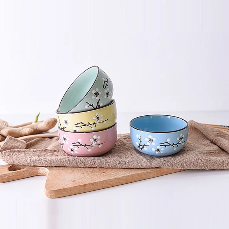 Чайная миска для рисового супа керамическая микроволновая печь маленький