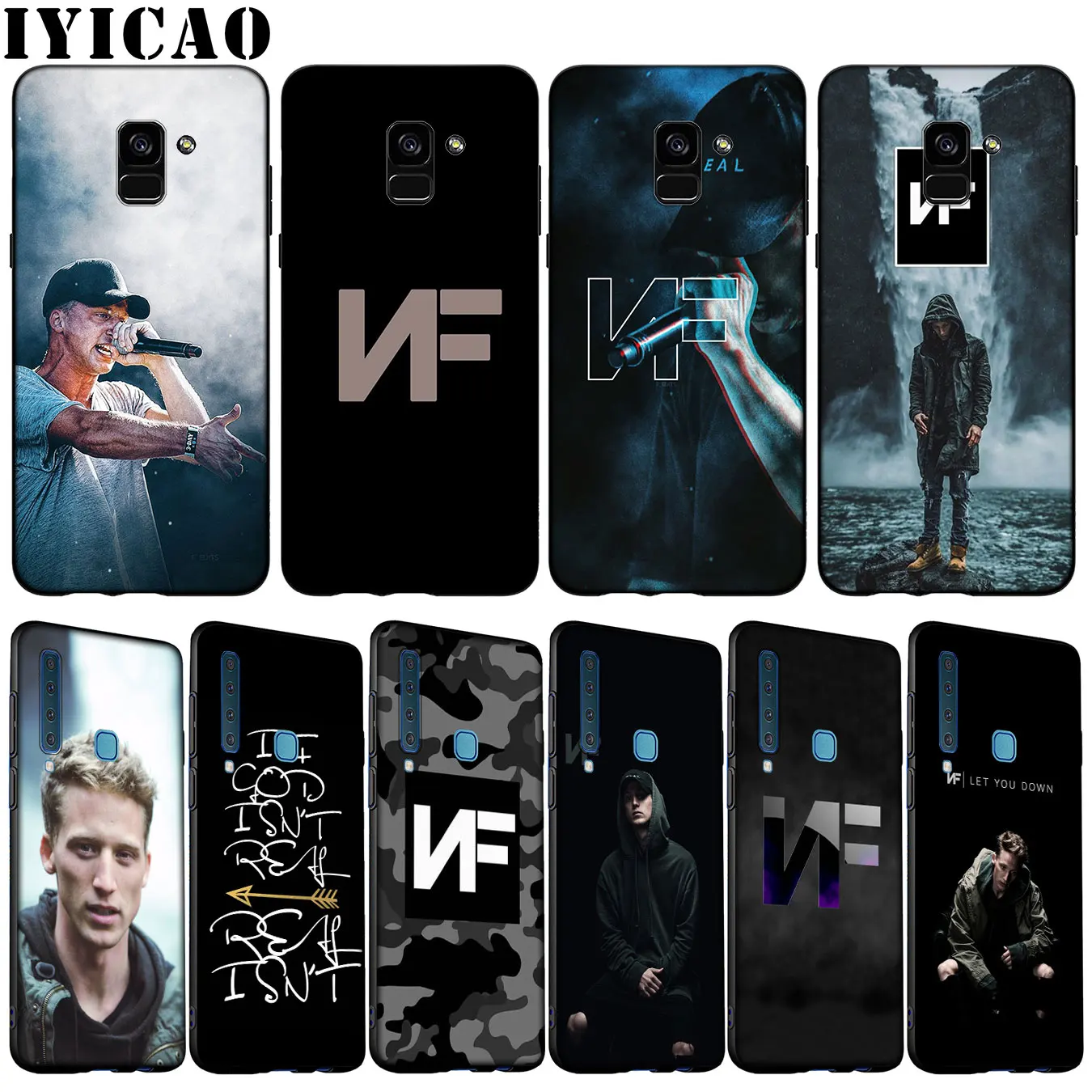 Мягкий силиконовый чехол NF Rapper для телефона Samsung Galaxy A6 A7 A8 A9 2018 A3 A5 2016 2017 Note 9 8 10 Plus 20