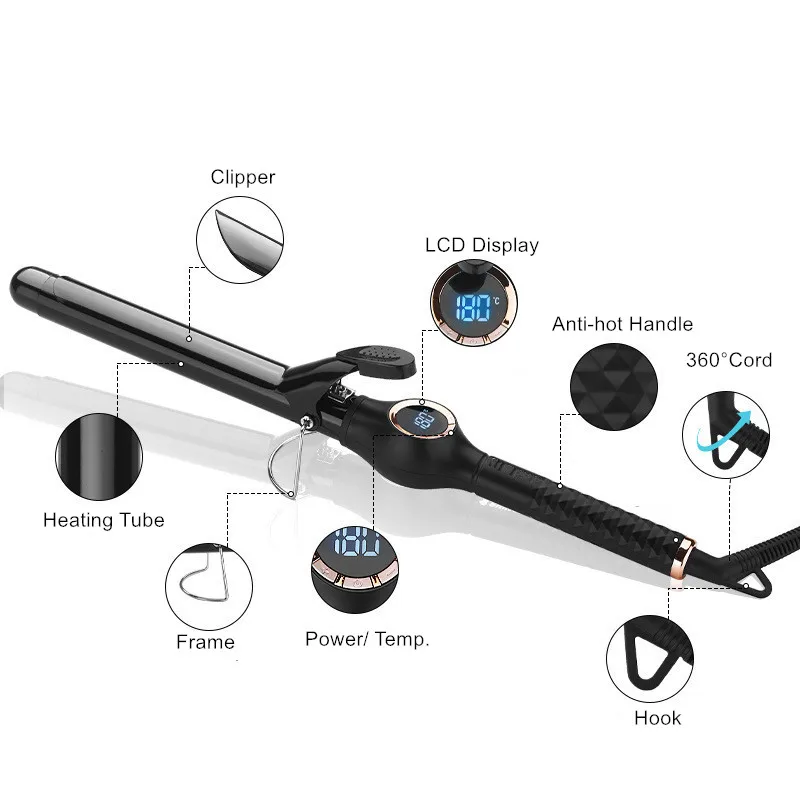 Керамическая плойка для завивки волос профессиональный утюжок с конусными