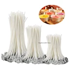 50 шт, хлопковая лампы в форме свечи Фитили с низким содержанием дыма натуральный воск сердцевина из хлопчатобумажной пряжи для соевый воск 