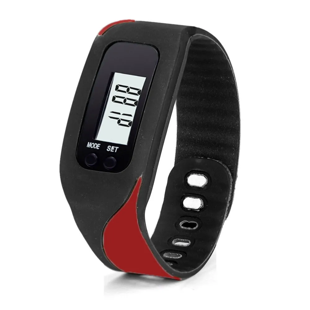 

curren watch men Digital LCD Pedometer Run Step Walking Distance Calorie Counter Watch Bracelet erkek kol saati