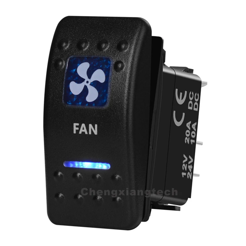12V 24V светодиодный вентилятор синего цвета размеры: 5 Pins на включения/выключения