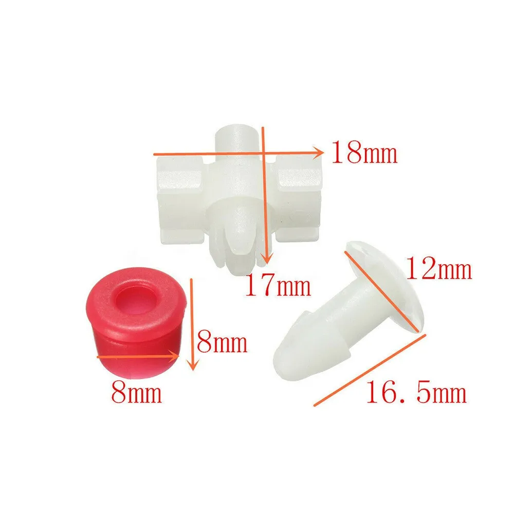 

For Mercedes Benz W123 Strip Trim Clips Plastic 38g Accessories Door Gasket