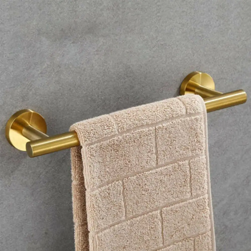 

30CM Kitchen Towels Bar Steel Cabinet Towels Bar Rack Holder Towels Hanging Accessories Bar Round Bathroom U7T2