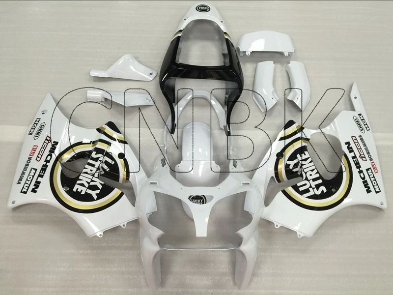 Ninja ZX 6r 2001 кузов 636 02 Обтекатели из белого пластика ZX6r 2000 2002 обтекатель