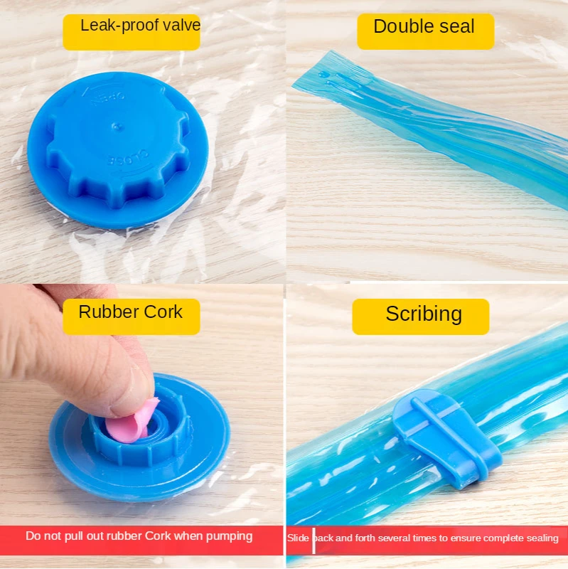 

Home Convenient Vacuum Bag Storage Organizer Transparent Clothes Organizer Seal Compressed travel Saving Space Bag Package