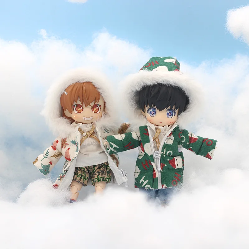 

Кукольное пальто HOUZIWA shear Молли 1/12 BJD OB11, кукольная одежда