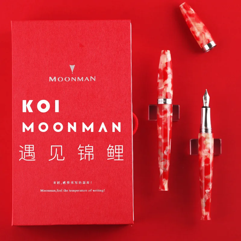 

Ручка в подарочной коробке Moonman-s2 Red Koi, изысканный набор с чернилами, импортируемый из Германии, студенческая практика каллиграфии