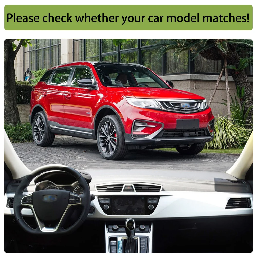 

Противоскользящий коврик для Geely Atlas Boyue Emgrand X7 Sport 2016 2017 2018 2019, крышка приборной панели, Солнцезащитный коврик, защитные аксессуары