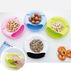 Миска для фруктов и фруктов, пластиковая, двухслойная, коробка для хранения еды для перекуса и кронштейн мобильный телефон