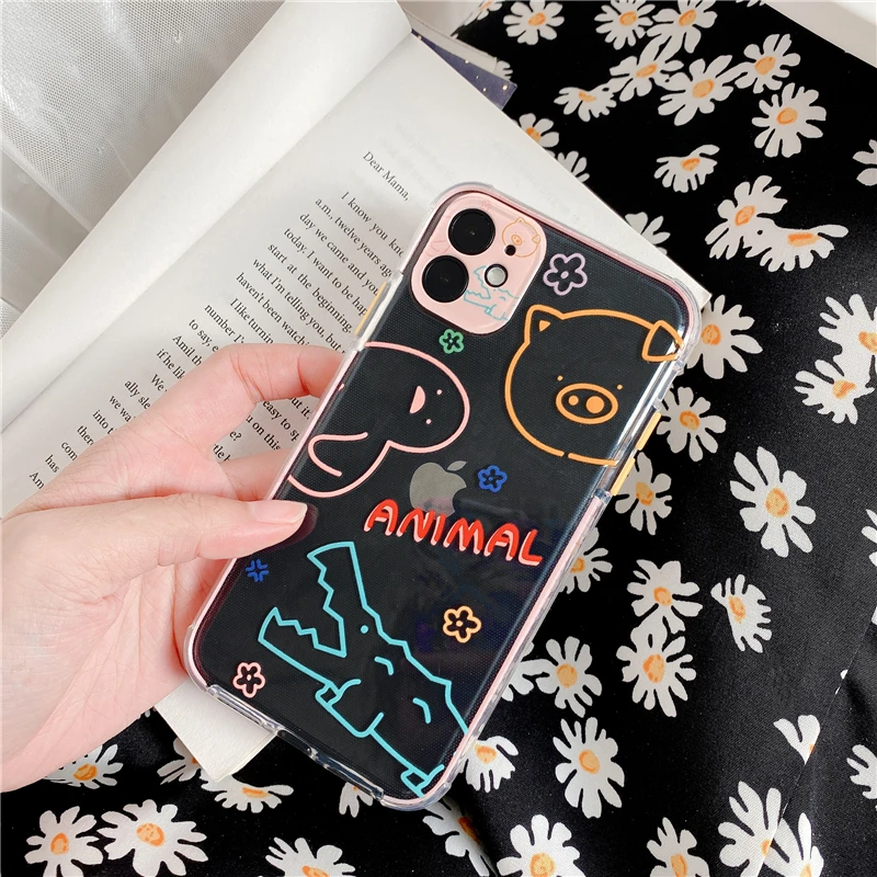 

for iphone phone plus 7 8 11 pro max xr x s xs case TPU Silicone Cover Coque Fundas cover Mobile phone protective cover