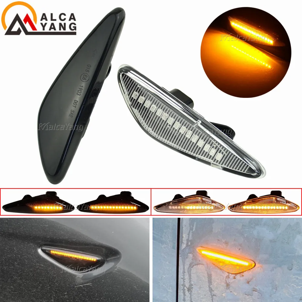 

For Mazda MX-5 RX8 08-12 6 Atenza GH 10-13 5 Premacy CW Fiat 124 Spider LED Dynamic Turn Signal Side Marker Light Blinker Light