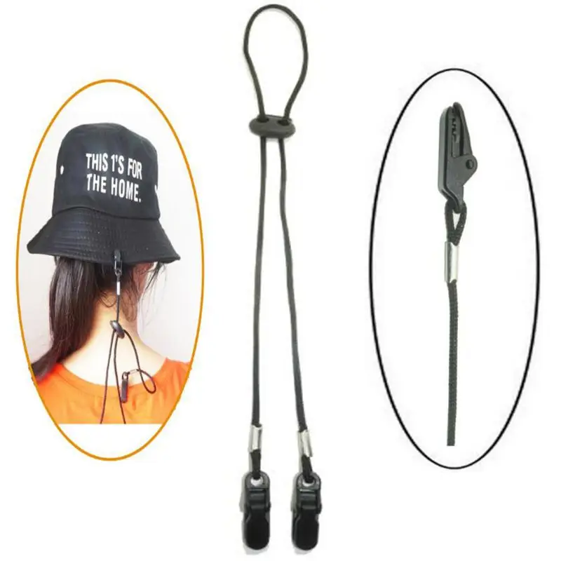 12 Adjustable Windproof Rope Belt Removable Hat Windproof Buckle Retaining Clips M89E