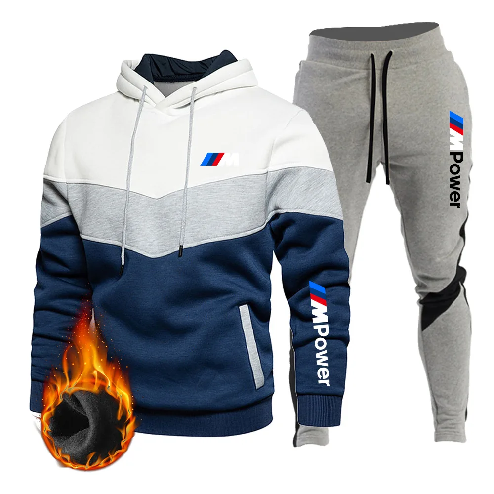 

Men's Hoodie set, stitched sweatshirt, fashion sportswear, 2-piece sweatpants set, men's casual sweater set 2021