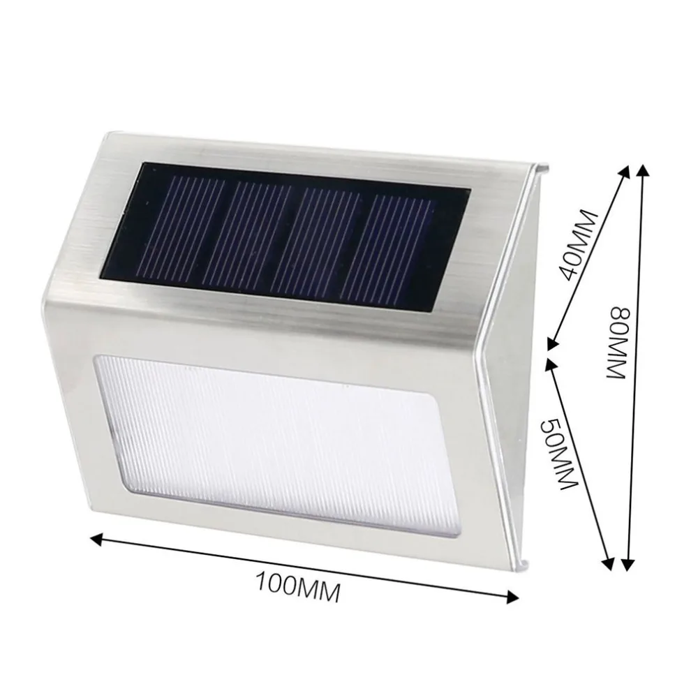 

Waterproof 2 LED Solar Powered Wall Lamp Outdoor Garden Pathway Street Stairs Lighting IP55 Security Light White/ Warm White