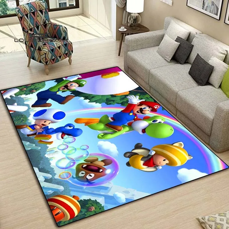 Mario Game Rugs and carpets for home living room Bedroom entrance Large area soft carpet 3D Cartoon Super decoration mat | Дом и сад