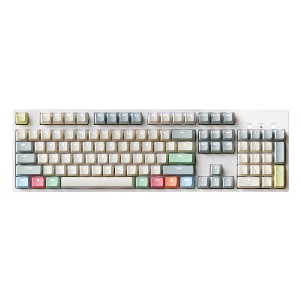 Тканевый цветной дизайн PBT Keycaps с подсветкой для Cherry Mx Switch 87 104 108 клавиш