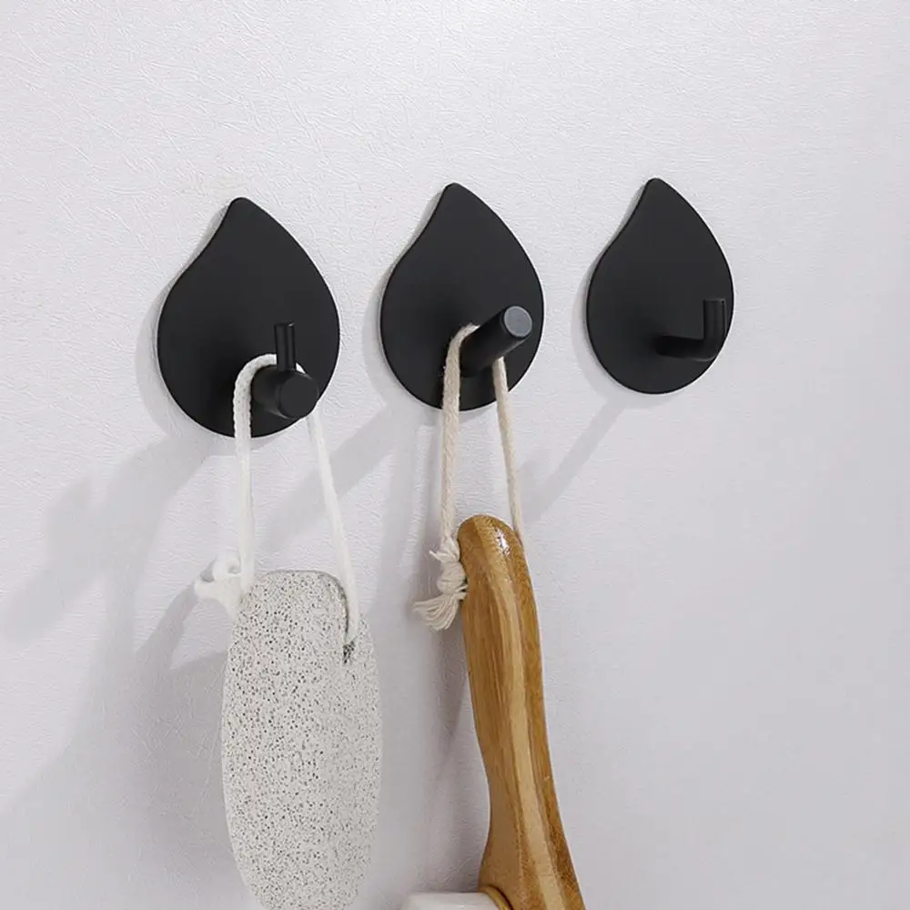 

Waterproof Self Adhesive Wall Door Back Hooks Heavy Duty Stainless Steel Clothes Hanger Bathroom Kitchen Towel Strong Hook