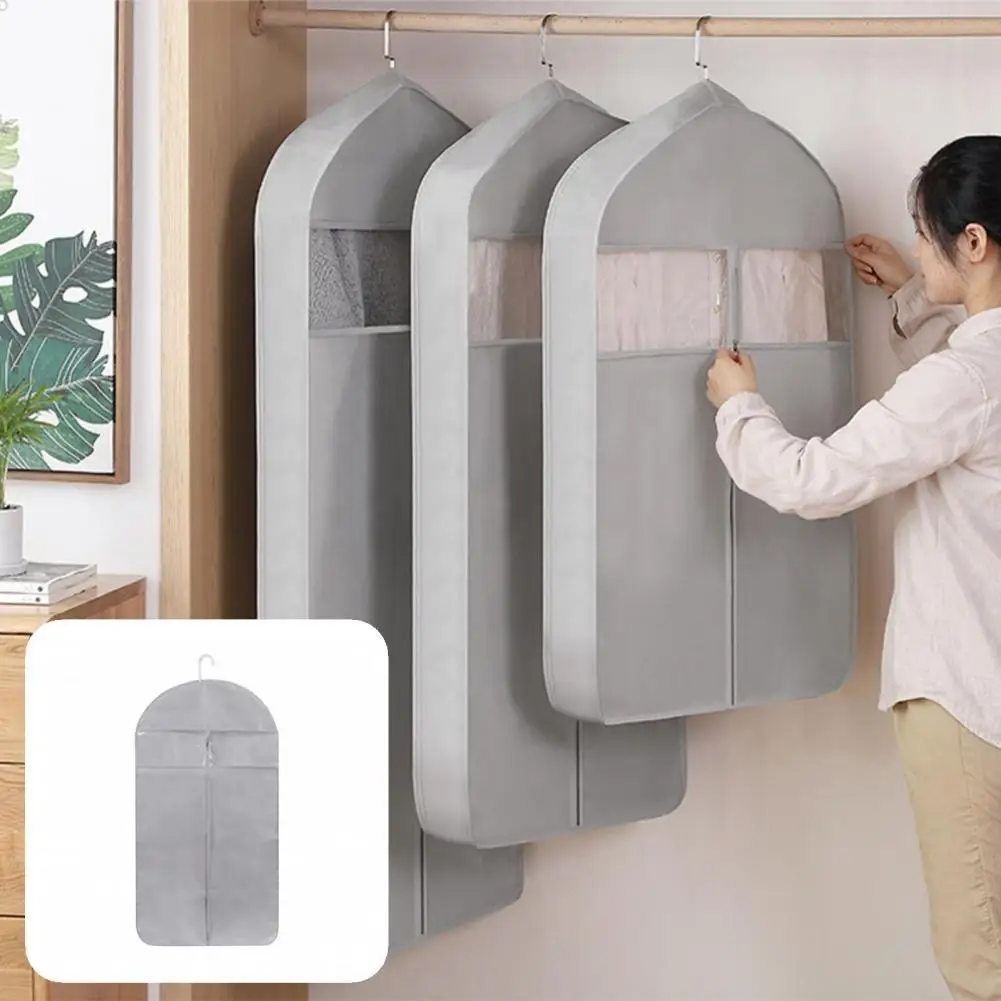 

Моющаяся Высококачественная влагостойкая длинная сумка для костюма в шкафу, сумка из нетканого материала для одежды, подвесная сумка для м...