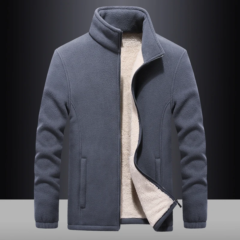 Мужские флисовые куртки больших размеров 7XL 8XL 9XL Мужская теплая толстовка теплое
