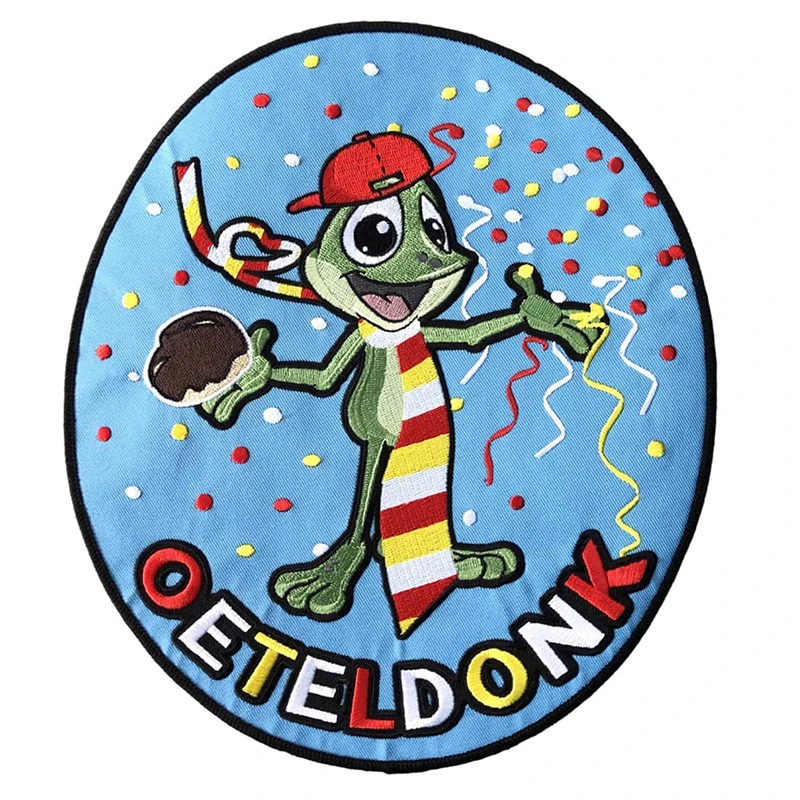 Oeteldonk эмблема полная вышивка лягушка карнавал для Нидерландов наклейки на одежду - Фото №1