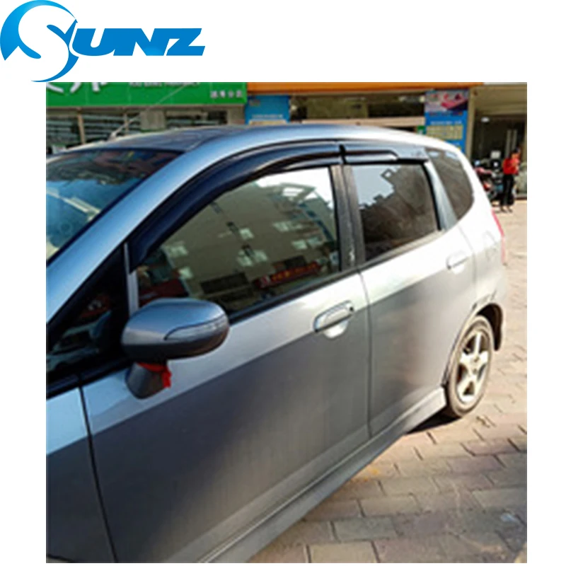 Для HONDA FIT JAZZ 2003-2013 оконный козырек дефлектор защита от дождя для HONDA FIT 2003-2013 SEDAN SUNZ