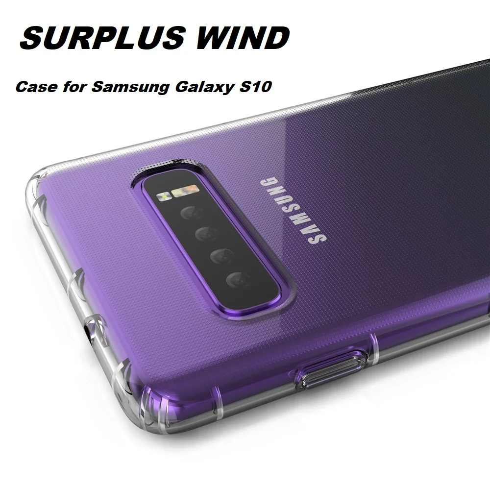 Мягкий чехол для телефона SamSung Galaxy S10 S10E S10Plus S10Lite G973 прозрачный ТПУ задняя крышка