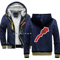 winter morocco map jacket men solid color hoodies 2021 autumn winter korean loose plus velvet thick zipper sweatshirt tops